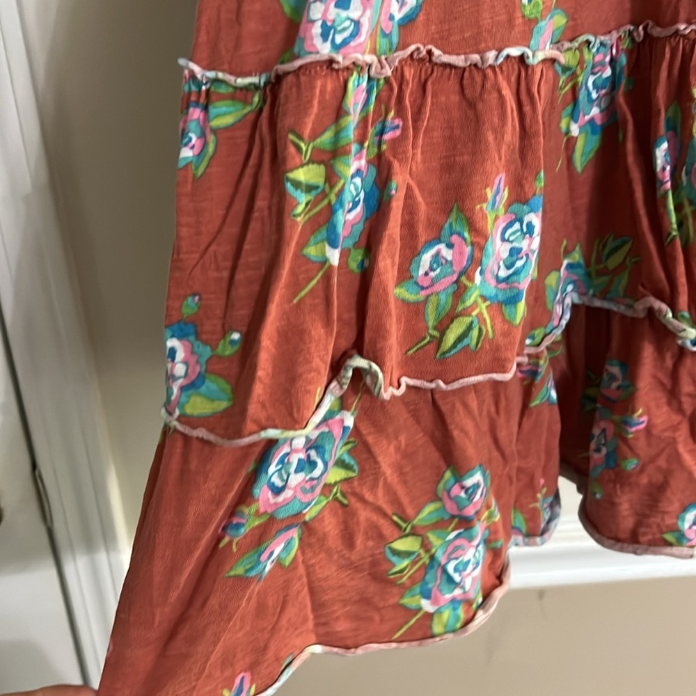MATILDA JANE Brown/Green/Pink/White Floral Looks To Frill Dress, Size XXL, GUC. - Picture 12 of 12